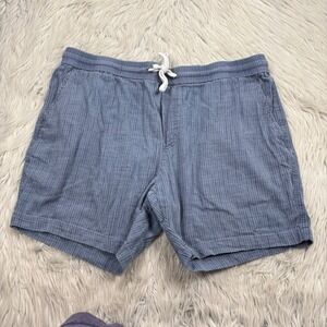 Marine Layer Men's L Blue Striped Saturday Shorts Cotton Pull On